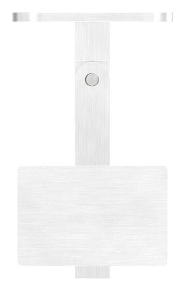 Handlaufhalter mit Gelenk, eckig mit gerader Handlaufanschlussplatte, Wandabstand 94mm, V4A