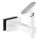 Handlaufhalter mit Gelenk, eckig mit gerader Handlaufanschlussplatte, Wandabstand 94mm, V4A