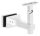 Handlaufhalter mit Gelenk, eckig mit gerader Handlaufanschlussplatte, Wandabstand 94mm, V4A