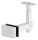 Handlaufhalter mit Gelenk, eckig mit gerader Handlaufanschlussplatte, Wandabstand 94mm, V4A