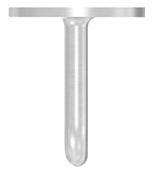 Handlaufhalter zum Anschweißen, Ronde 70x5mm, Bügel 12mm, Wandabstand 75mm, 3x8,5mm Bohrungen gesenkt für 6er Senkschrauben (Ronde und Bügel verschweißt), V2A