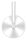 Handlaufhalter zum Anschweißen des Handlaufs inkl. Abdeckrosette 70x12mm zum Aufklipsen, Ronde 70x4mm, Bügel 12mm, Wandabstand 75mm, 2 Langlöcher 6,5x20mm (Ronde und Bügel verschweißt), V2A
