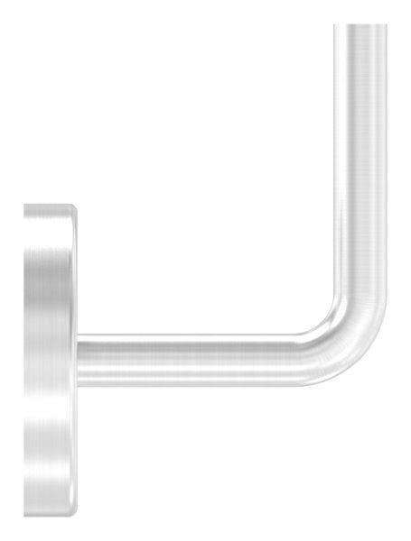 Handlaufhalter mit Innengewinde M6, inkl. Abdeckrosette 70x12mm zum Aufklipsen, Ronde 70x4mm, Bügel 12mm, Wandabstand 75mm, 3x6,5mm Bohrungen (Ronde und Bügel verschweißt), V2A