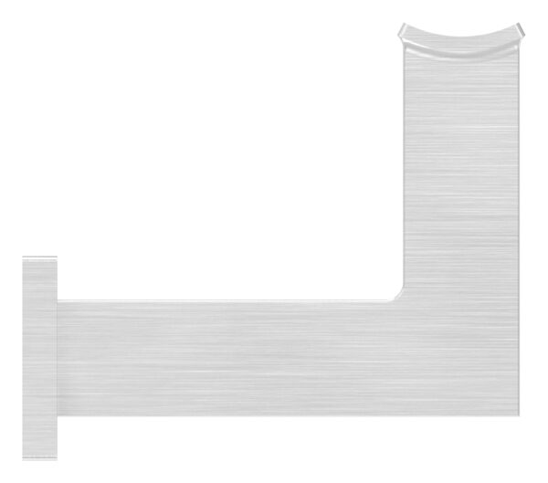 Handlaufhalter mit 6,5mm Durchgangsbohrung und Anschluss für Rohr 42,4mm, Ronde 65x35x4mm, Bügel 22x22mm, Wandabstand 75mm, 2x6,5mm Bohrungen gesenkt, (Ronde und Bügel verschweißt), V2A