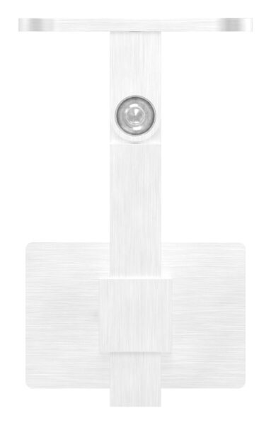 Handlaufhalter mit Gelenk, eckig mit gerader Handlaufanschlussplatte, Wandabstand 92mm, V2A