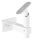 Handlaufhalter mit Gelenk, eckig mit gerader Handlaufanschlussplatte, Wandabstand 92mm, V2A
