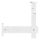 Handlaufhalter mit Gelenk, eckig mit gerader Handlaufanschlussplatte, Wandabstand 92mm, V2A