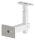 Handlaufhalter mit Gelenk, eckig mit gerader Handlaufanschlussplatte, Wandabstand 92mm, V2A