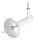 Handlaufhalter zum Anschrauben des Handlaufs mit Linsenkopfschraube M6, Ronde 70x5mm gewölbt, Bügel 20mm, Wandabstand 80mm, hinten Innengewinde M8 inkl. Stockschraube M8x80, V2A
