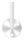 Handlaufhalter zum Anschweißen des Handlaufs, Ronde 58x5mm gewölbt, Bügel 12mm, Wandabstand 84mm, 3x6,5mm Bohrungen (Ronde und Bügel verschraubt), V2A
