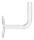 Handlaufhalter zum Anschweißen des Handlaufs, Ronde 70x5mm gewölbt, Bügel 14mm, Wandabstand 84mm, 3x6,5mm Bohrungen (Ronde und Bügel verschraubt), V2A