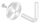 Handlaufhalter zum Anschweißen des Handlaufs, Ronde 70x5mm gewölbt, Bügel 14mm, Wandabstand 84mm, 3x6,5mm Bohrungen (Ronde und Bügel verschraubt), V4A