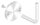 Handlaufhalter mit oben Innengewinde M6, Ronde 70x6mm, Bügel 12mm, Wandabstand 80mm, 2x6,5mm Bohrungen gesenkt (Ronde und Bügel verschraubt), V2A