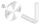 Handlaufhalter zum Anschweißen des Handlaufs, Ronde 70x6mm, Bügel 14mm, Wandabstand 80mm, 2x6,5mm Bohrungen gesenkt (Ronde und Bügel verschraubt), V2A