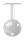 Handlaufhalter mit Handlaufanschlussplatte für Rohr 42,4mm (austauschbar), Ronde 58x4mm gewölbt, Bügel 12mm, Wandabstand 85mm, 3x6,5mm Bohrungen (Ronde und Bügel verschraubt), V2A