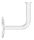 Handlaufhalter mit Handlaufanschlussplatte für Rohr 42,4mm (austauschbar), Ronde 70x5mm gewölbt, Bügel 14mm, Wandabstand 85mm, 3x6,5mm Bohrungen (Ronde und Bügel verschraubt), V2A