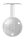 Handlaufhalter mit Handlaufanschlussplatte für Rohr 42,4mm (austauschbar), Ronde 70x5mm gewölbt, Bügel 14mm, Wandabstand 85mm, 3x6,5mm Bohrungen (Ronde und Bügel verschraubt), V2A