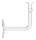 Handlaufhalter mit Gelenk inkl. Handlaufanschlussplatte für Rohr 42,4mm (austauschbar), Ronde 58x4mm gewölbt, Bügel 12mm, Wandabstand 84mm, 3x6,5mm Bohrungen (Ronde und Bügel verschraubt), V2A