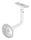 Handlaufhalter mit Gelenk inkl. Handlaufanschlussplatte für Rohr 42,4mm (austauschbar), Ronde 58x4mm gewölbt, Bügel 12mm, Wandabstand 84mm, 3x6,5mm Bohrungen (Ronde und Bügel verschraubt), V2A