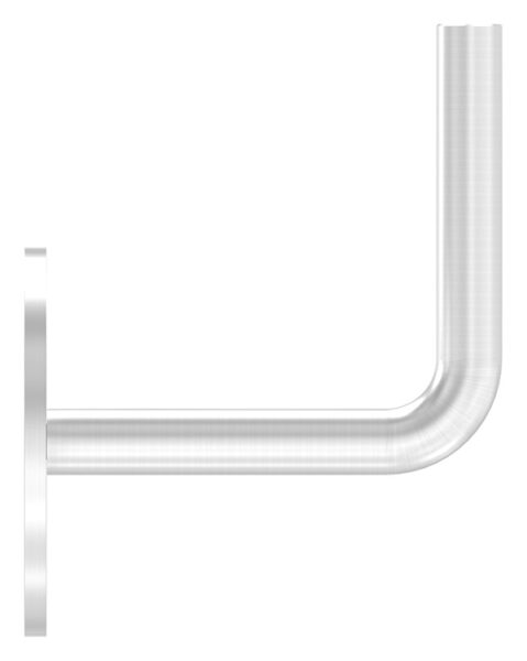 Handlaufhalter zum Anschweißen des Handlaufs, Ronde 70x4mm, Bügel 12mm, Wandabstand 79mm, 2x6,5mm Bohrungen (Ronde und Bügel verschraubt), V2A
