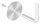 Handlaufhalter zum Anschweißen des Handlaufs, Ronde 70x4mm, Bügel 12mm, Wandabstand 80mm, 3x6,5mm Bohrungen (Ronde und Bügel verschraubt), V2A