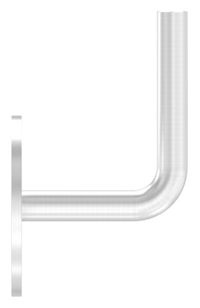 Handlaufhalter zum Anschweißen des Handlaufs, Ronde 70x4mm, Bügel 12mm, Wandabstand 62mm, 2x6,5mm Bohrungen (Ronde und Bügel verschraubt), V2A