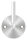 Handlaufhalter zum Anschweißen des Handlaufs, Ronde 70x4mm, Bügel 12mm, Wandabstand 79mm, 2x6,5mm Bohrungen gesenkt (Ronde und Bügel verschraubt), V2A
