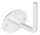 Handlaufhalter zum Anschweißen des Handlaufs, Ronde 75x55x4mm, Bügel 12mm, Wandabstand 70mm, 2x6,5mm Bohrungen (Ronde und Bügel verschraubt), V2A