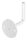 Handlaufhalter mit oben Innengewinde M6, Ronde 70x4mm, Bügel 12mm, Wandabstand 80mm, 2x6,5mm Bohrungen gesenkt (Ronde und Bügel verschraubt), V2A
