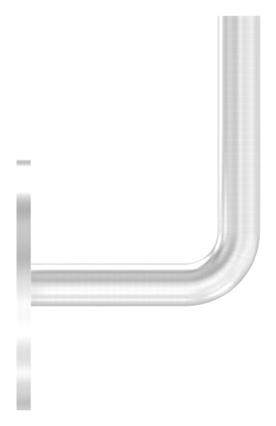 Handlaufhalter mit oben Innengewinde M6, Ronde 70x4mm, Bügel 12mm, Wandabstand 62mm, 2x6,5mm Bohrungen gesenkt (Ronde und Bügel verschraubt), V2A