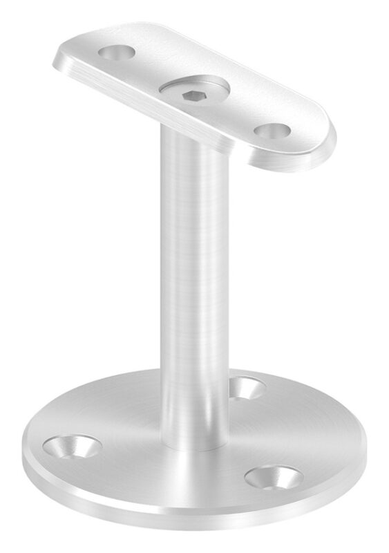 Handlaufhalter mit Ronde 60x5mm und Handlaufanschlussplatte für Rohr 42,4 mm, Stift 12mm, H: 70mm, V2A