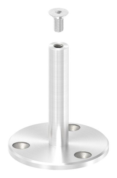 Handlaufhalter mit Ronde 60x5mm, ohne Handlaufanschlussplatte, inkl. Schraube M6x12, V2A