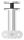 Handlaufhalter zum Befestigen an Glas (max. Dicke: 25,52mm) mit Handlaufanschlussplatte gerade (austauschbar), Bügel 25mm, Stift 14mm, empfohlene Glasbohrung: 13mm, Wandabstand 82mm, Gegenplatte mit M8 Gewinde, V2A