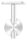 Handlaufhalter zum Befestigen an Glas (max. Dicke:  25,52mm) mit Handlaufanschlussplatte für Rohr 42,4mm (austauschbar), Bügel 25mm, Stift 14mm, empfohlene Glasbohrung: 13mm, Wandabstand 82mm, Gegenplatte mit M8 Gewinde, V2A