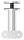 Handlaufhalter zum Befestigen an Glas (max. Dicke:  25,52mm) mit Gelenk inkl. Handlaufanschlussplatte gerade (nicht austauschbar), Bügel 25mm, Stift 14mm, empfohlene Glasbohrung: 13mm, Wandabstand 82mm, Gegenplatte mit M8 Gewinde, V2A