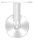 Handlaufhalter zum Befestigen an Glas (8,00 - 21,52mm) flacher Handlaufanschlussplatte, Bügel 14mm, empfohlene Glasbohrung: 20mm, Wandabstand 77mm, V4A