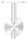 Handlaufhalter mit Handlaufanschlussplatte für Rohr gerade (austauschbar), Bügel 25mm, Stift 14mm, Wandabstand 80mm, Ronde Ø 50mm mit Innengewinde M8, V2A