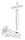 Handlaufhalter mit Handlaufanschlussplatte für Rohr gerade (austauschbar), Bügel 25mm, Stift 14mm, Wandabstand 80mm, Ronde Ø 50mm mit Innengewinde M8, V2A