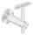 Handlaufhalter mit Handlaufanschlussplatte für Rohr 42,4mm (austauschbar), Bügel 25mm, Stift 14mm, Wandabstand 80mm, Ronde Ø 50mm mit Innengewinde M8, V2A