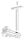 Handlaufhalter mit Handlaufanschlussplatte für Rohr 42,4mm (austauschbar), Bügel 25mm, Stift 14mm, Wandabstand 80mm, Ronde Ø 50mm mit Innengewinde M8, V2A