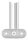 Handlaufhalter mit Handlaufanschlussplatte für Rohr 42,4mm (austauschbar), Anschluss 42,4mm, Bügel 25mm, Stift 14mm, Wandabstand 80mm, ohne Befestigungsschraube (kann mit M6 oder M8 Senkkopfschraube ISO 10642 befestigt werden, Mindestlänge: 35mm), V2A