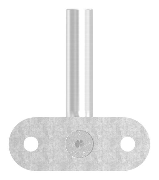 Bügel Ø 12mm, mit gerader Handlaufanschlussplatte, 60x75mm, V2A