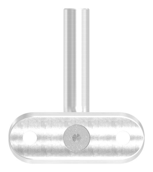 Bügel Ø 12mm, mit Handlaufanschlussplatte 33,7mm, 60x75mm, V2A