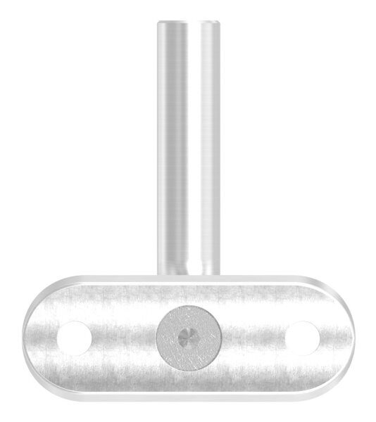Bügel Ø 12mm, mit Handlaufanschlussplatte 48,3mm, 60x75mm, V2A