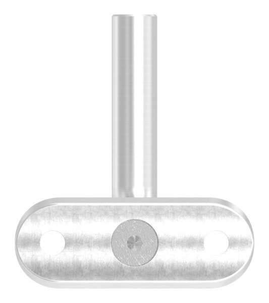 Bügel Ø 12mm, mit Handlaufanschlussplatte 42,4mm, 60x75mm, V4A