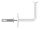 Handlaufhalter, Bügel 12mm, Wandabstand: 73mm, inkl. Handlaufanschlussplatte und Schraube (60182-240 + 58315-240-16), mit Ronde 58x4mm gewölbt, Drehfix-System - für Beton, Ankerstange M8x80mm mit Dübel 12x50mm, Benötigte Bohrung in Wand: Ø 12mm, V2A