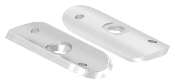 Handlaufanschlussplatte, 63x25x4mm, für Rohr 33,7mm,...