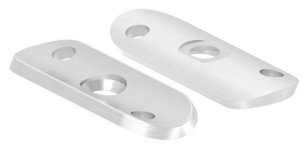 Handlaufanschlussplatte, 63x25x4mm, für Rohr 42,4mm,...