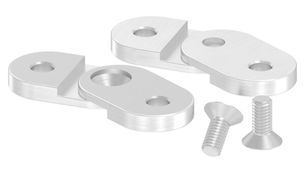Handlaufanschlussplatte verstellbar, 63x25x4mm, flach,...