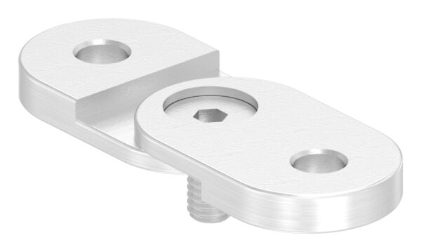 Handlaufanschlussplatte verstellbar, 63x25x4mm, flach,...